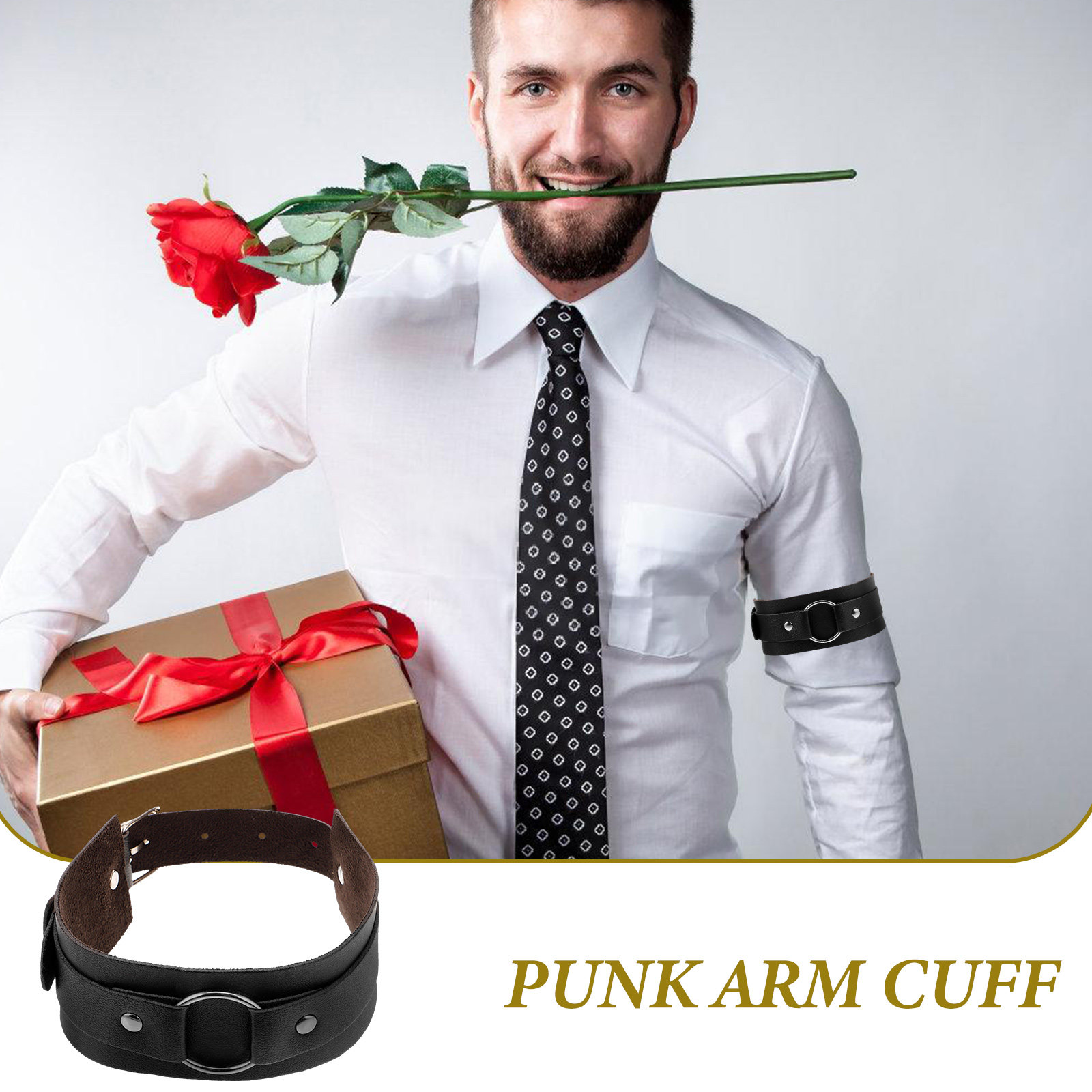 Men Accessories Ring And Bracelet - Adjustable Arm Band for Men Punk