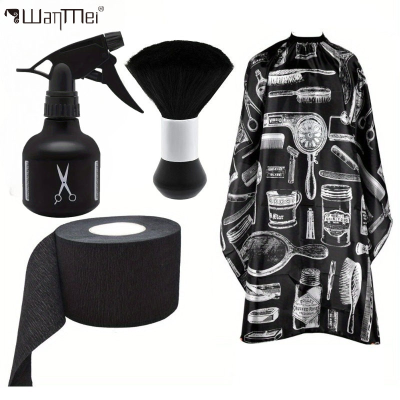 Men Accessories Combo Set - Professional Barber Cape Set Waterproof Hair