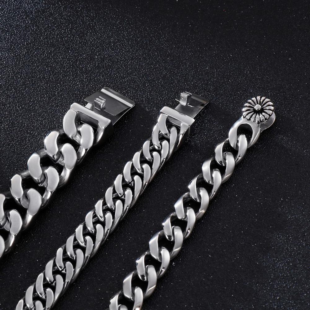 KALEN 22Cm Thép Không Gỉ Liên  - đánh giá và giá Men Accessories Ring And Bracelet