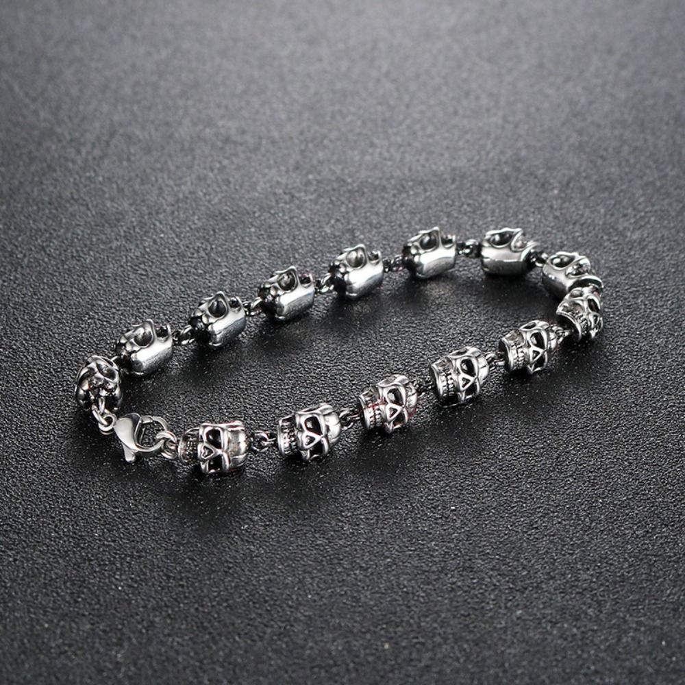 Creative Alloy Skull Beaded Br - đánh giá và giá Men Accessories Ring And Bracelet