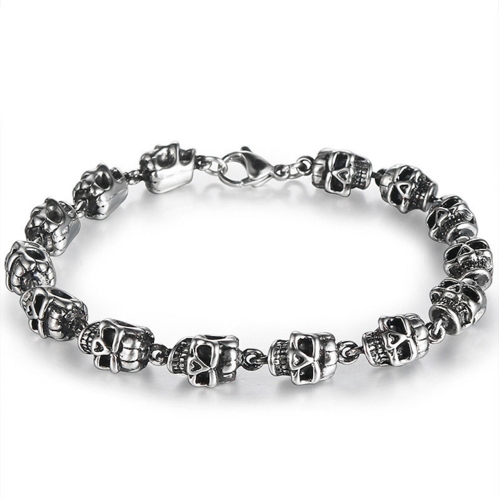 Creative Alloy Skull Beaded Br - đánh giá và giá Men Accessories Ring And Bracelet