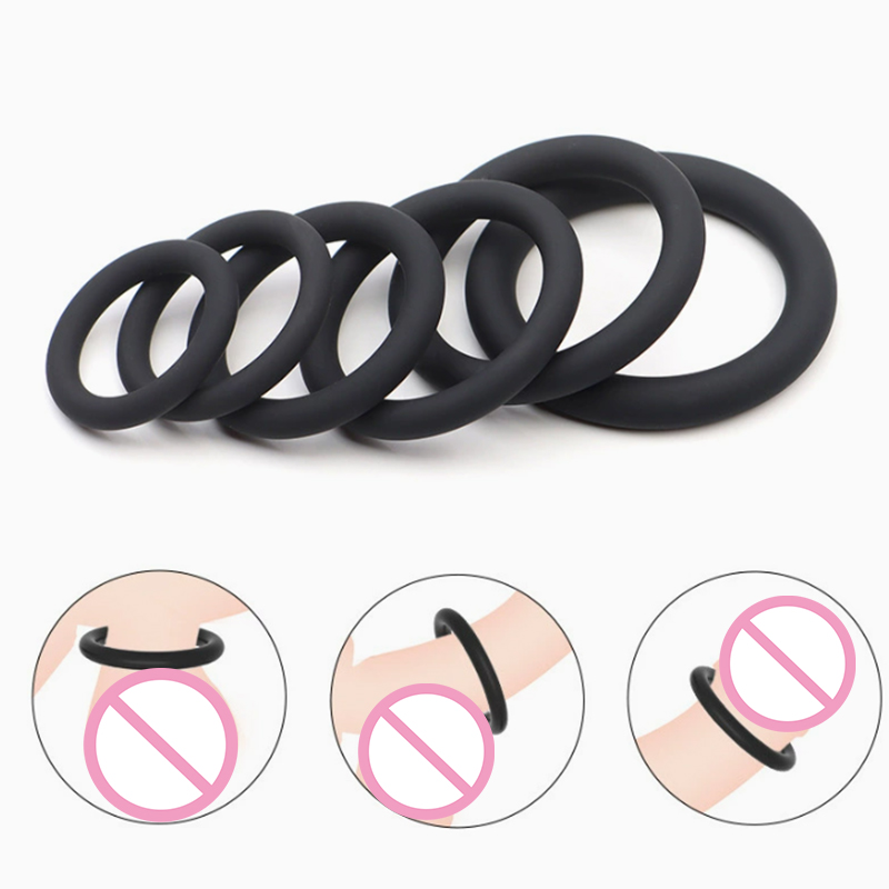 3/6Pcs Silicone Penis Ring Set - đánh giá và giá Men Accessories Combo Set